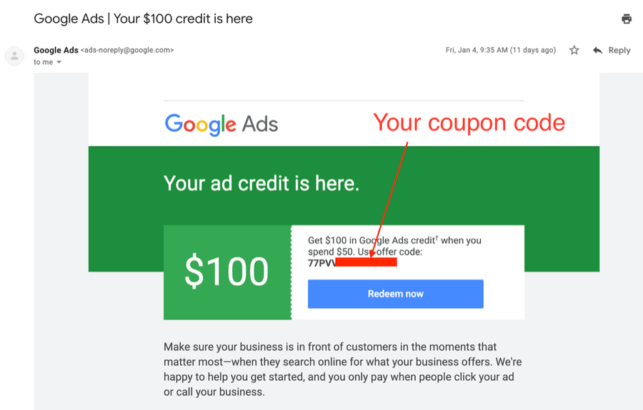 Read more about the article Spend $50 and Get $100 in Google Ads Credit