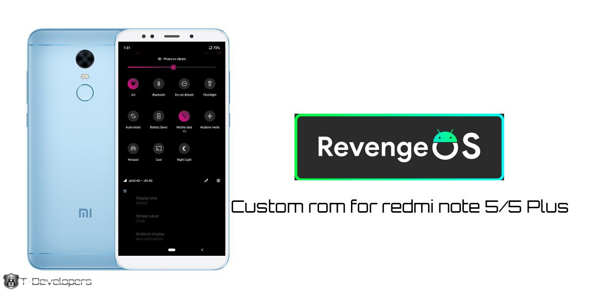 Read more about the article Custom rom for redmi note 5/5 Plus|RevengeOS 4.0  (vince)|2021