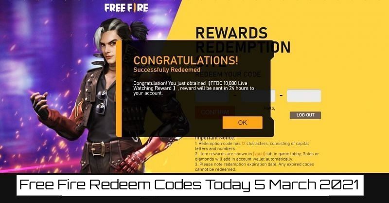 You are currently viewing Redeem code for free Today 5 March 2021