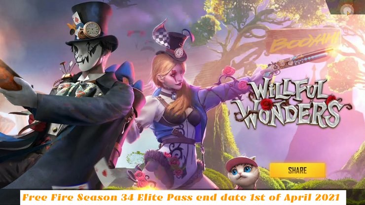 You are currently viewing Free Fire Season 34 Elite Pass end date 1st of April 2021