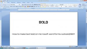Read more about the article How to make text bold in word