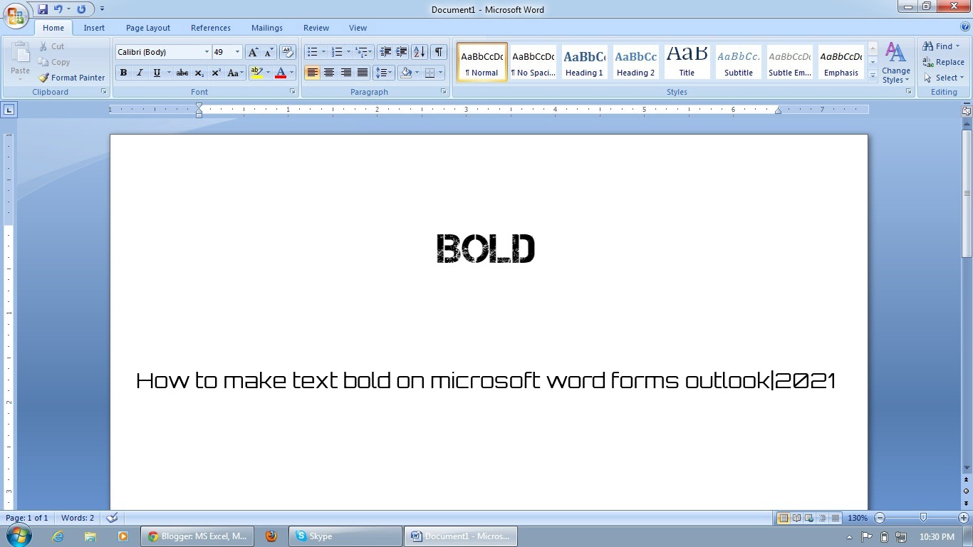 You are currently viewing How to make text bold in word