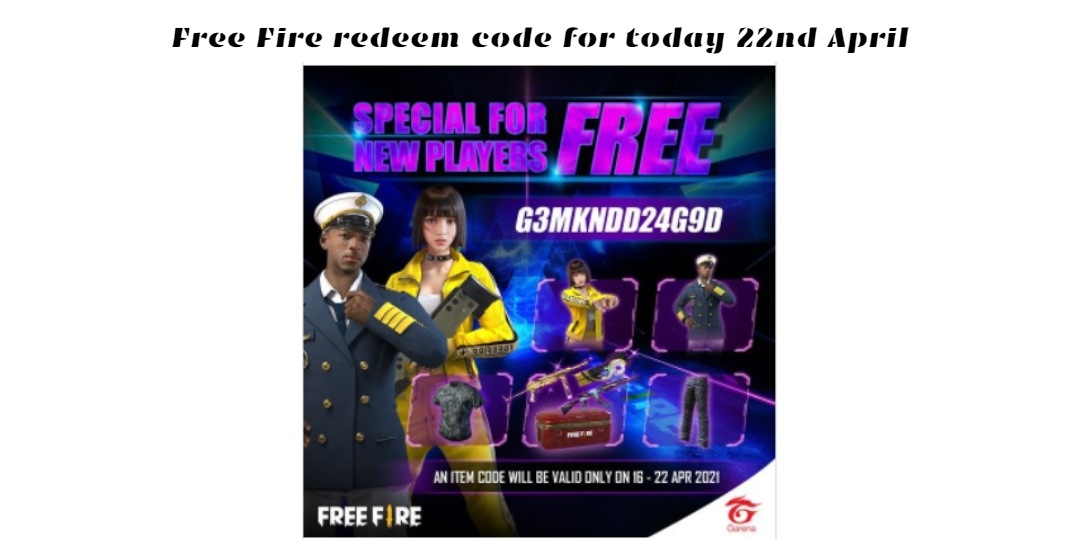 You are currently viewing Free Fire redeem code for today 22nd April: Free Chrono box, Wolfrahh character, 1000 Universal Fragments, and more