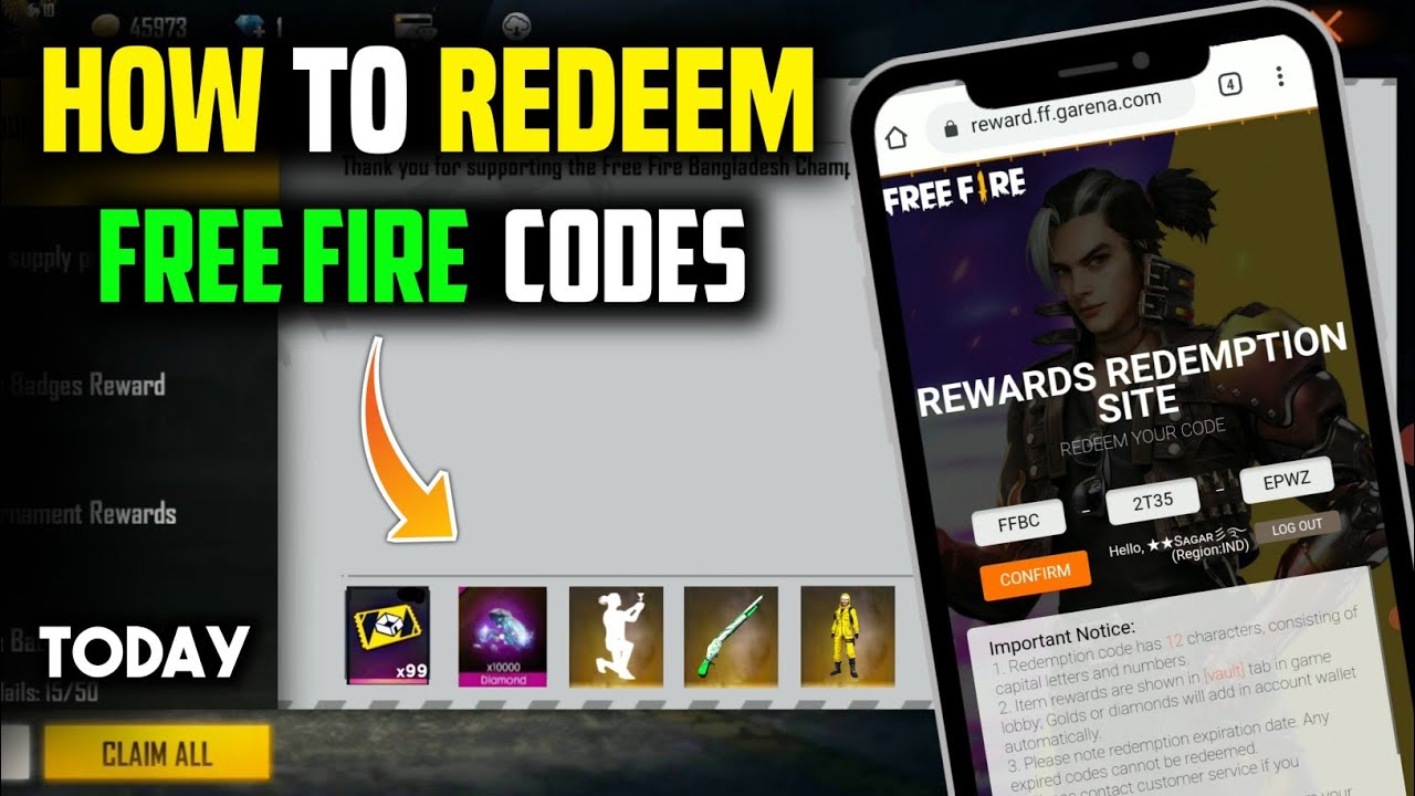 Read more about the article How to use Indian Free Fire redeem codes on official rewards website
