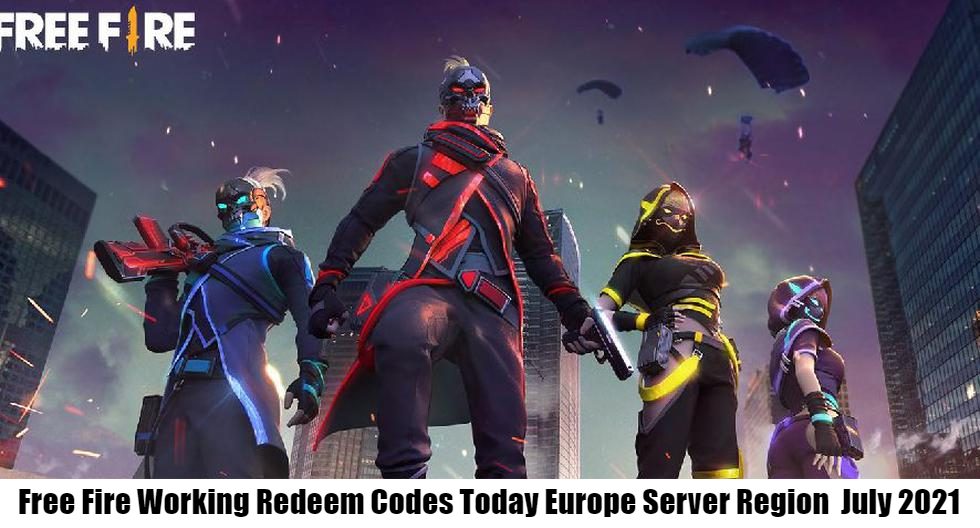 You are currently viewing Free Fire Working Redeem Codes Today Europe Server Region 20 July 2021