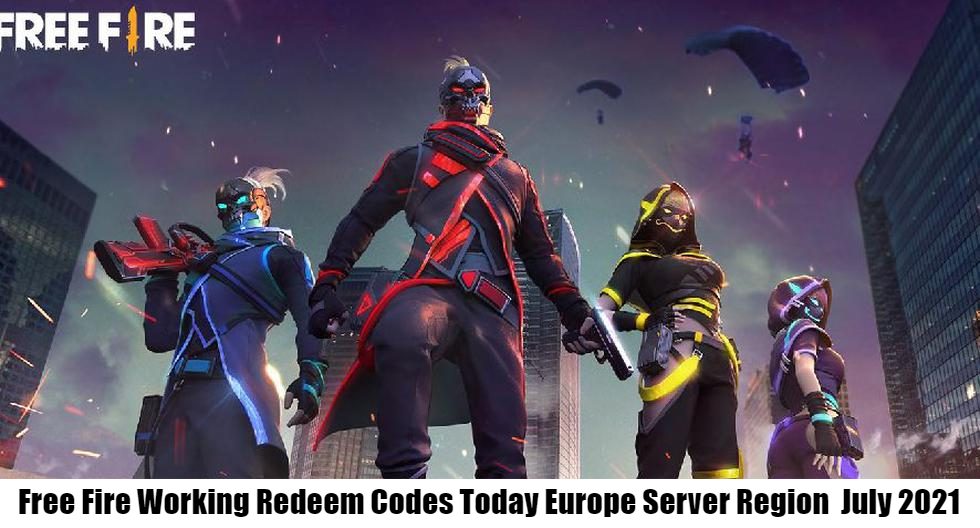 Read more about the article Free Fire Working Redeem Codes Today Europe Server Region 4 July 2021