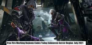 Read more about the article Free Fire Working Redeem Codes Today Indonesia Server Region 21 July 2021