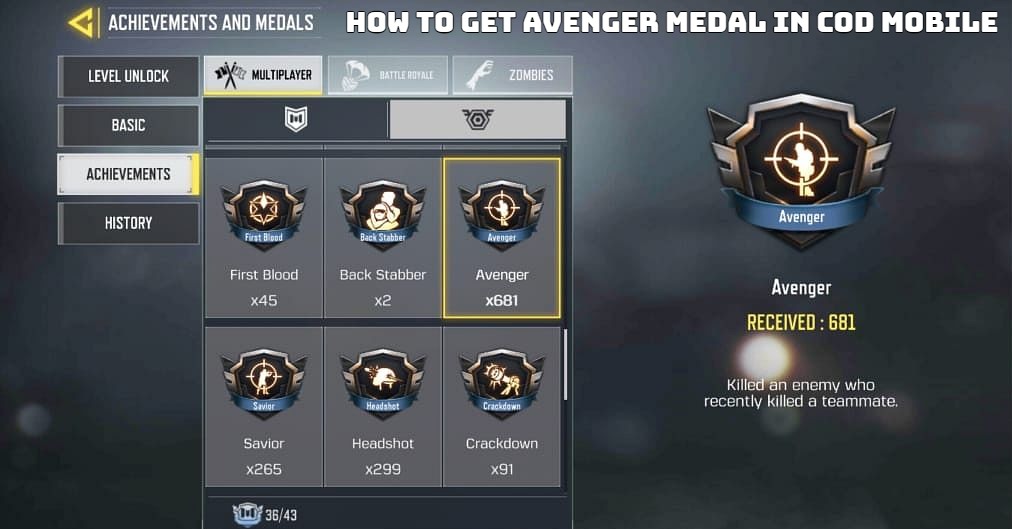 How to Get Avenger Medal in COD Mobile
