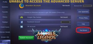 Read more about the article Unable to access the advanced server in mobile legends