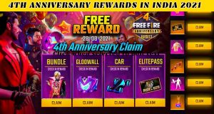 Read more about the article Free Fire 4th Anniversary Rewards In India 2021