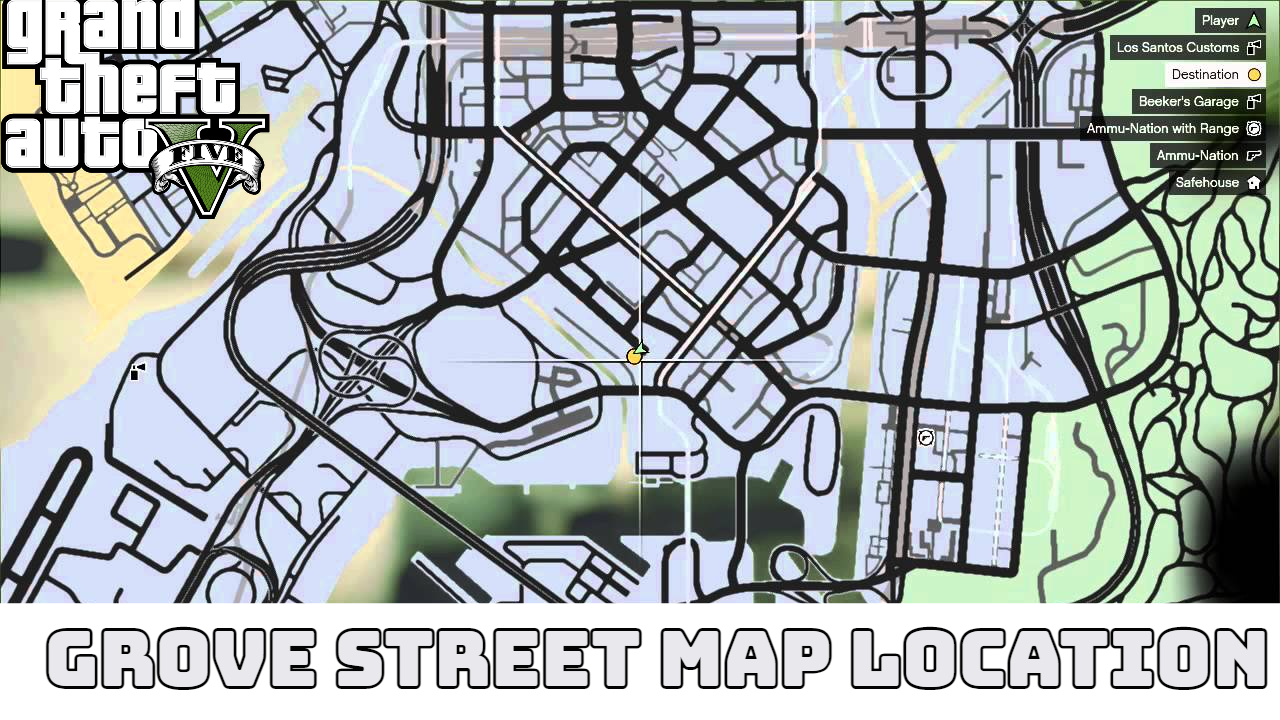 Grove Street map location GTA 5