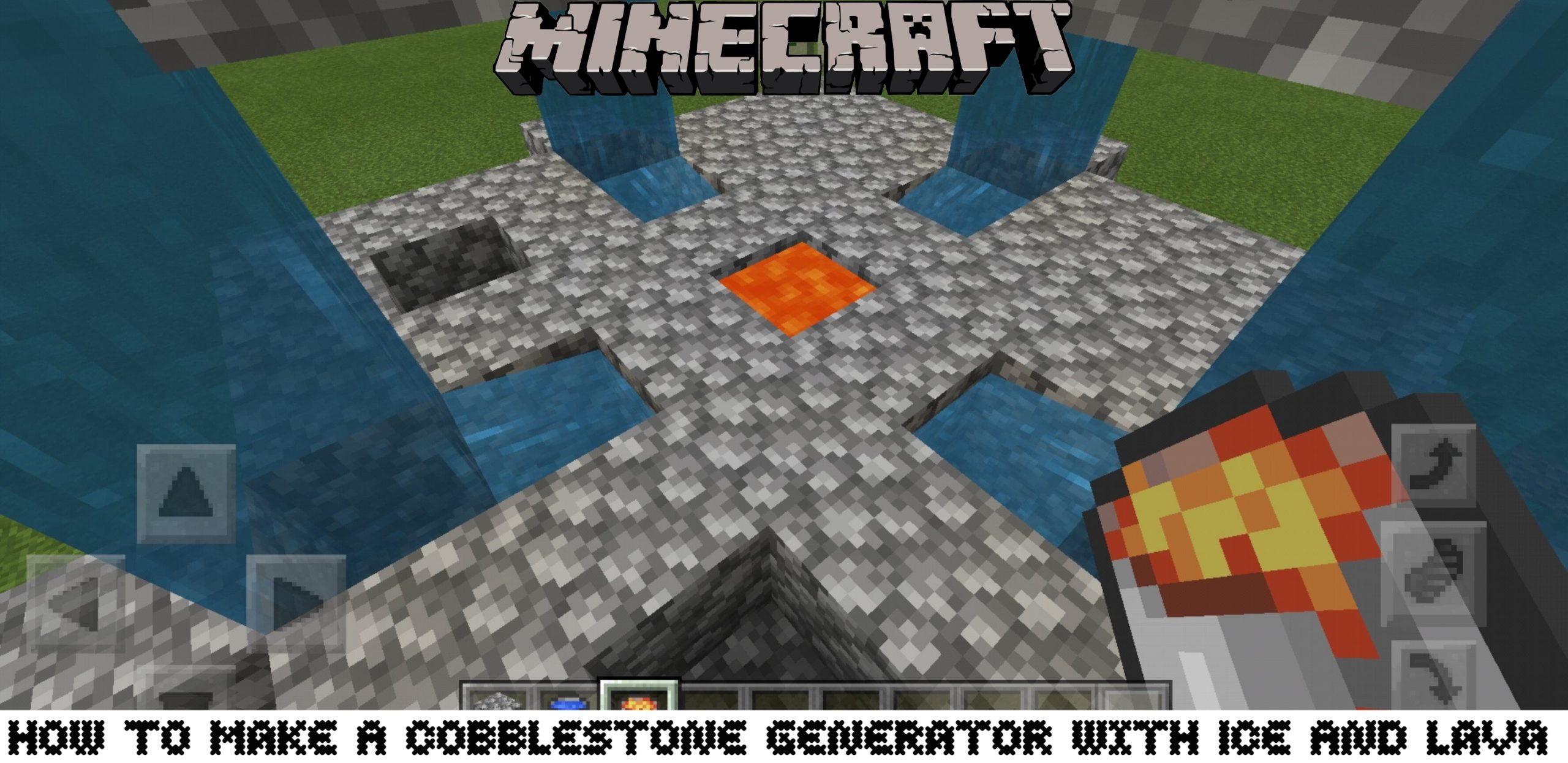 How To Make A Cobblestone Generator With Ice And Lava In Minecraft