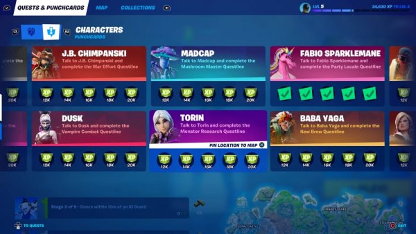 You are currently viewing How to Complete Fortnite Punch Cards Quests Season 8 Week1