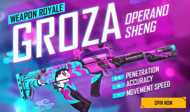 Read more about the article Free Fire: How to get the Groza Operano Sheng