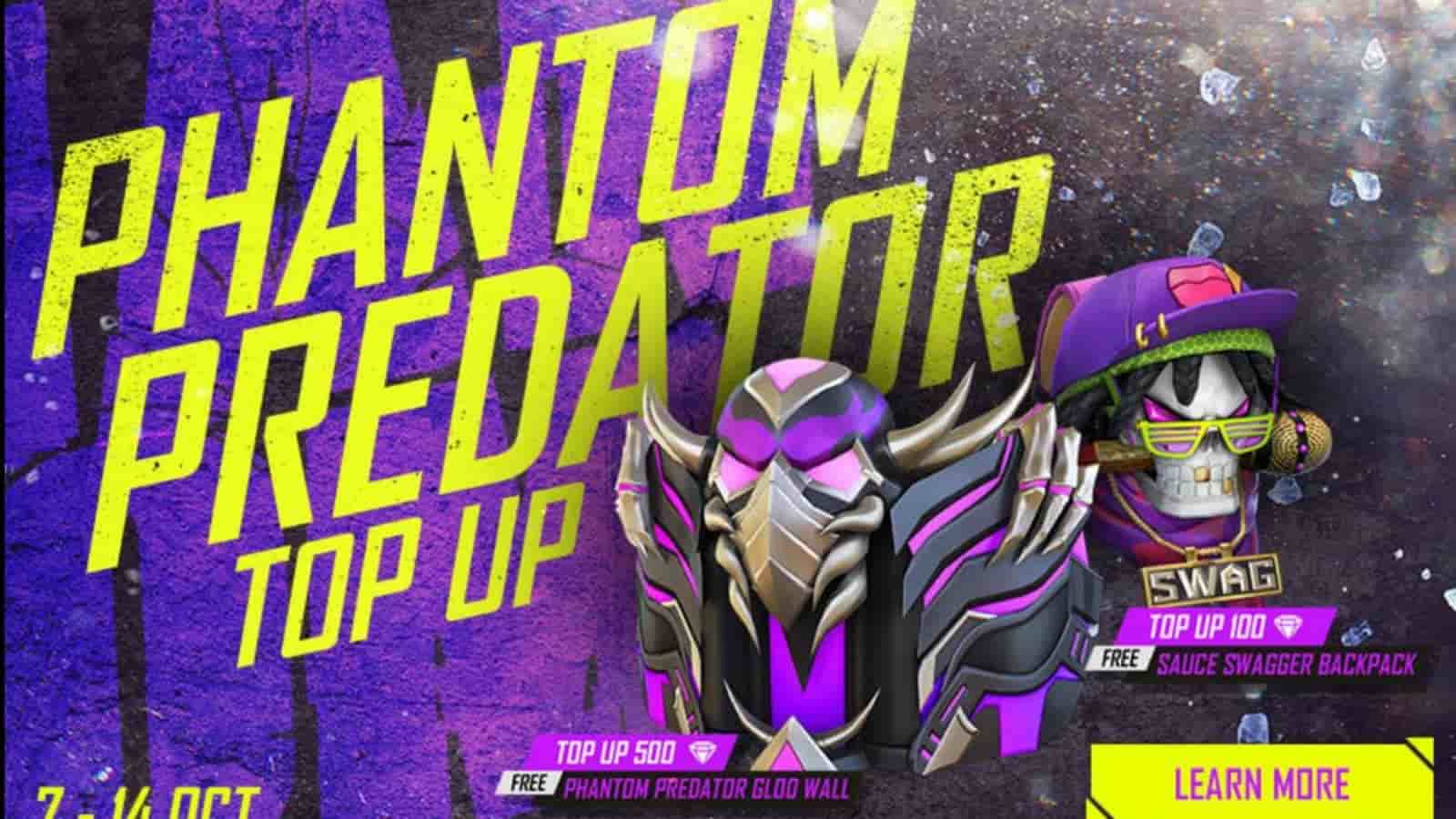 You are currently viewing Phantom Predator Topup Event:Get Sauce Swagger Backpack-Phantam Predator Glue Wall