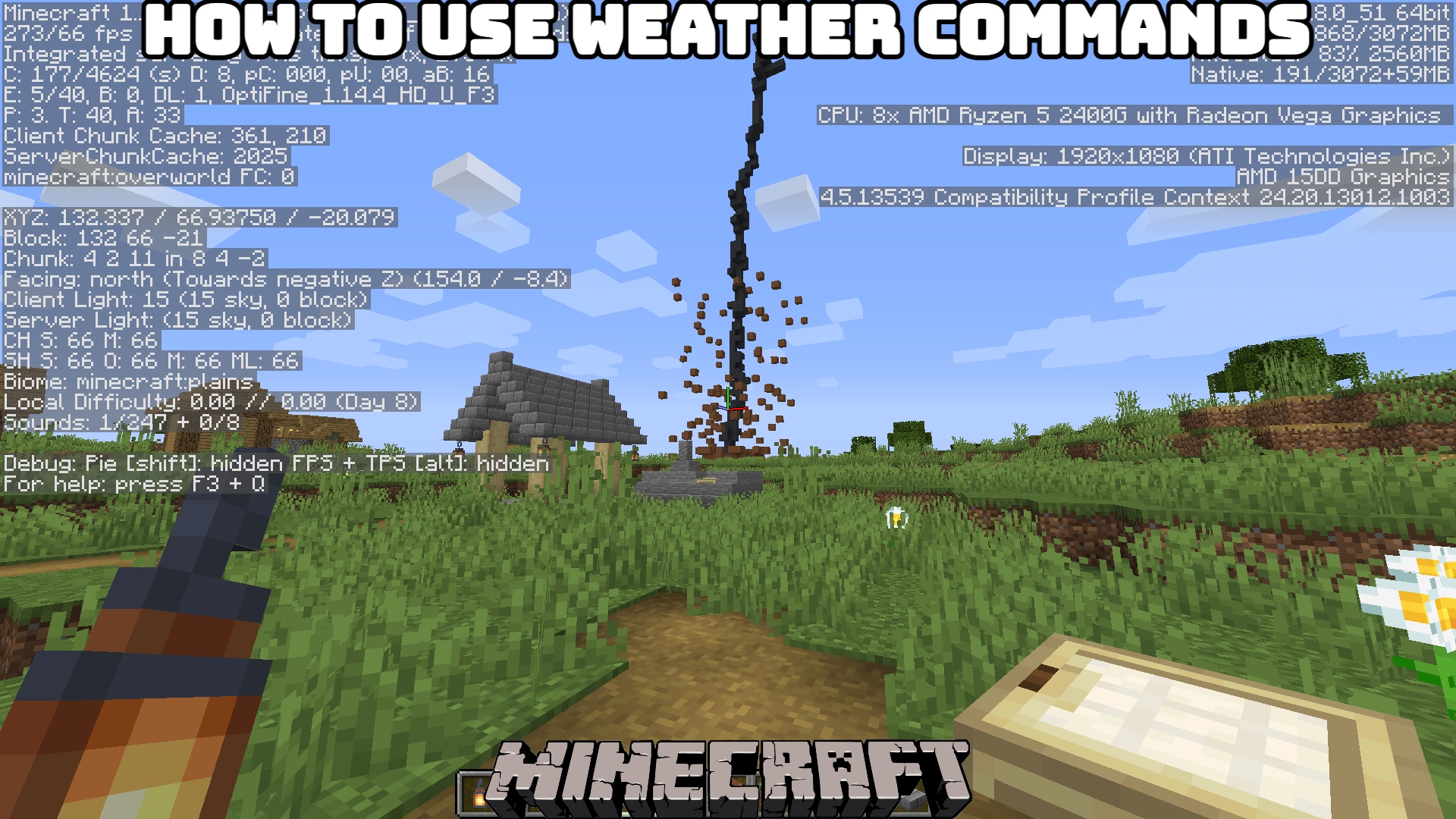 How To Use Weather Commands In Minecraft