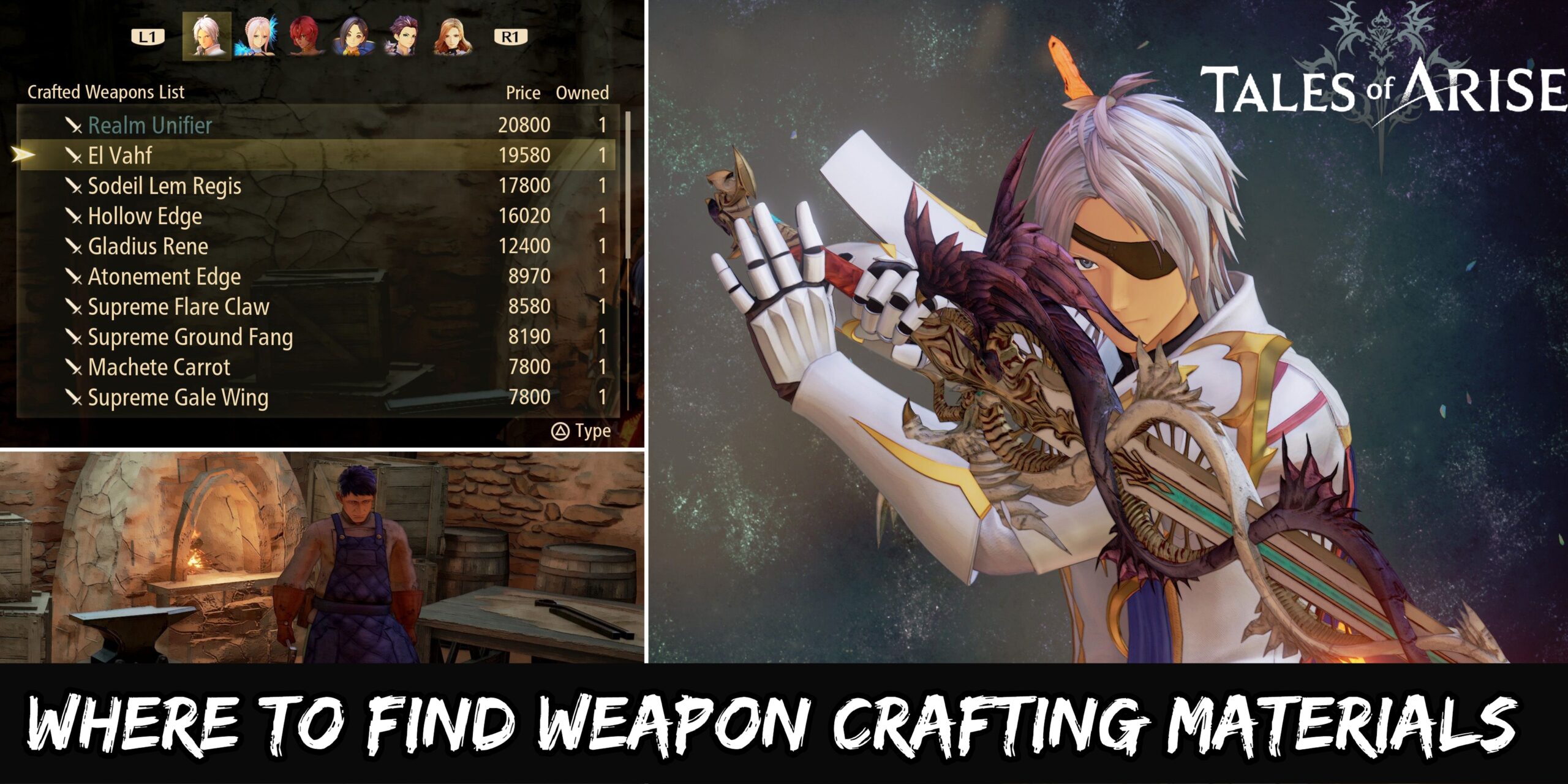 You are currently viewing Where To Find Weapon Crafting Materials In Tales of Arise