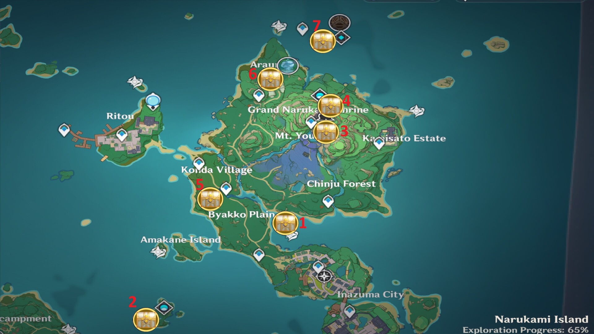Genshin Impact Narukami Island Luxurious Chest guide Inazuma 1 map1 1