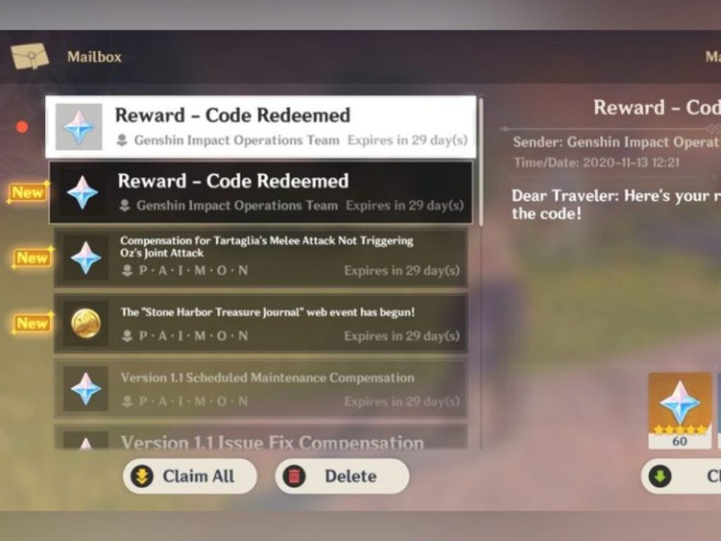 Genshin Impact Redeem Codes Today 25 June 2022