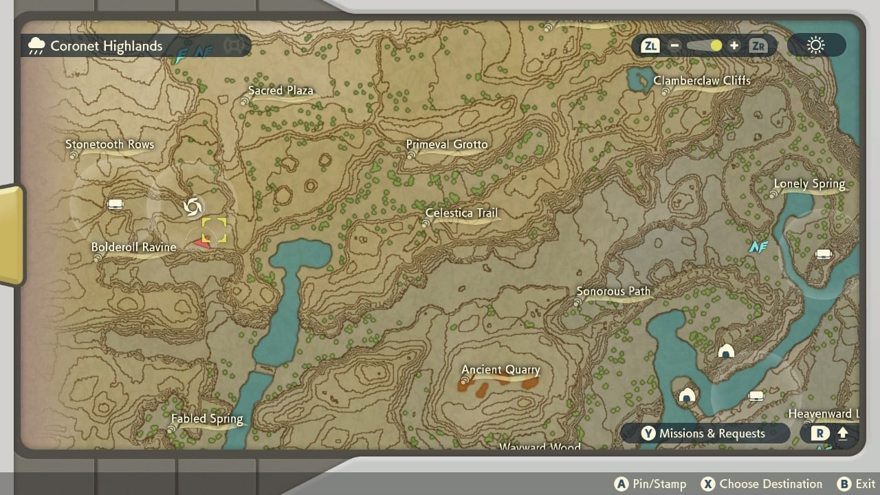 pokemon legends arceus cranidos location