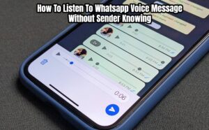 Read more about the article How To Listen To Whatsapp Voice Message Without Sender Knowing