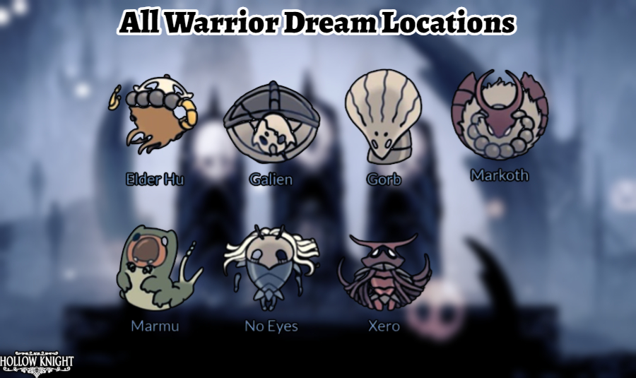 Hollow Knight Dream Warriors Locations