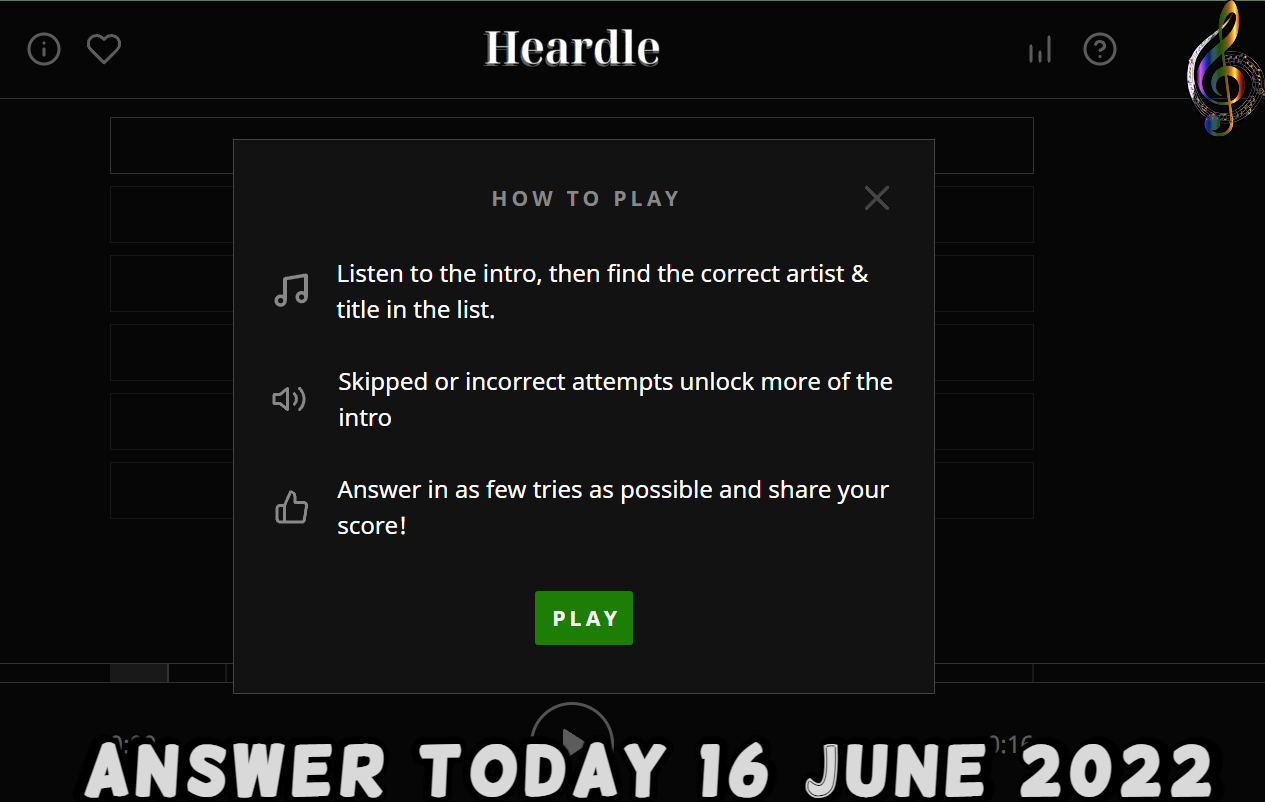 You are currently viewing Heardle Answer Today 16 June 2022