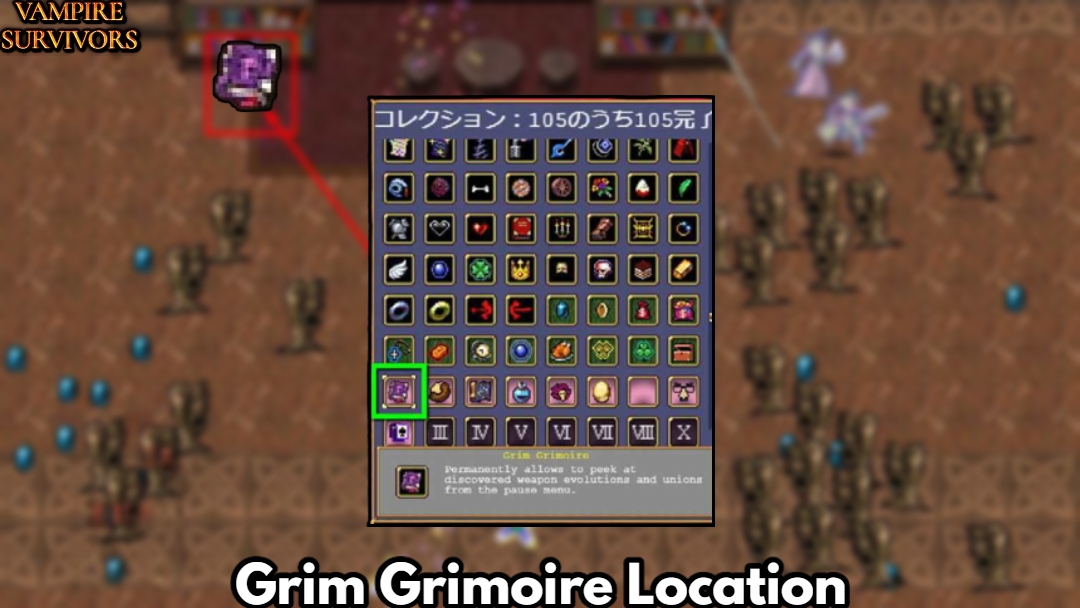 You are currently viewing Grim Grimoire Location In Vampire Survivors