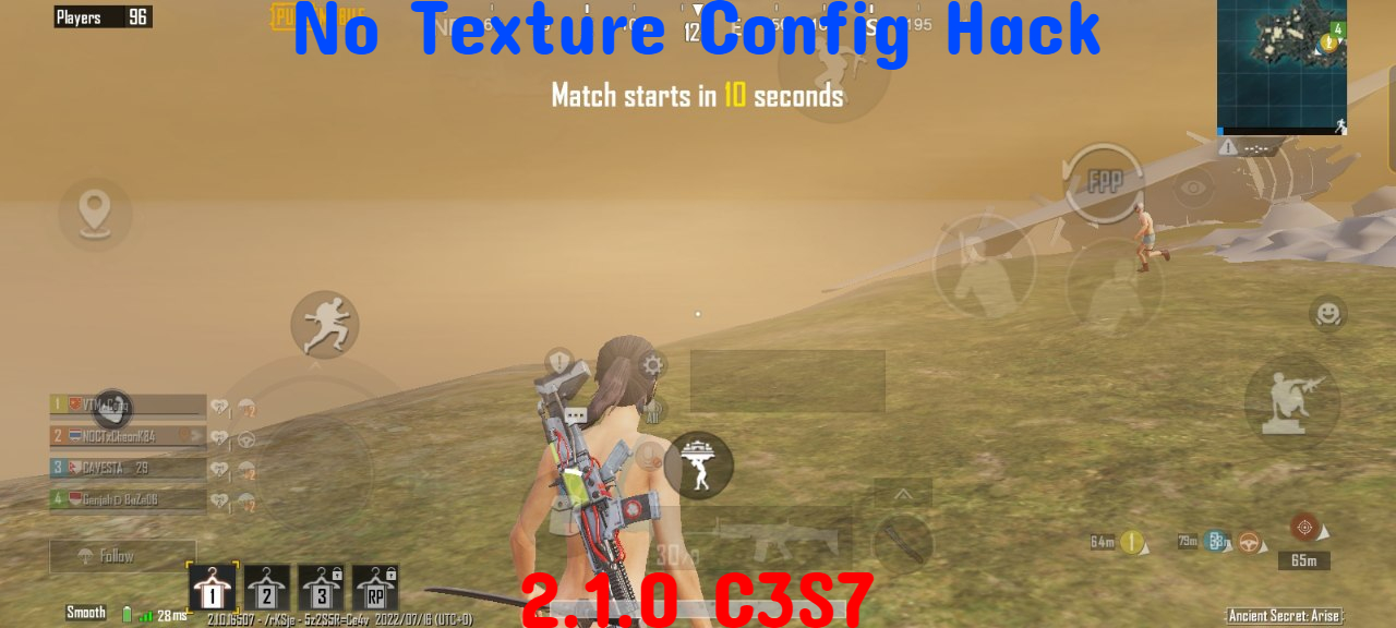 You are currently viewing PUBG BGMI No Texture Config Hack 2.1.0 C3S7 Download