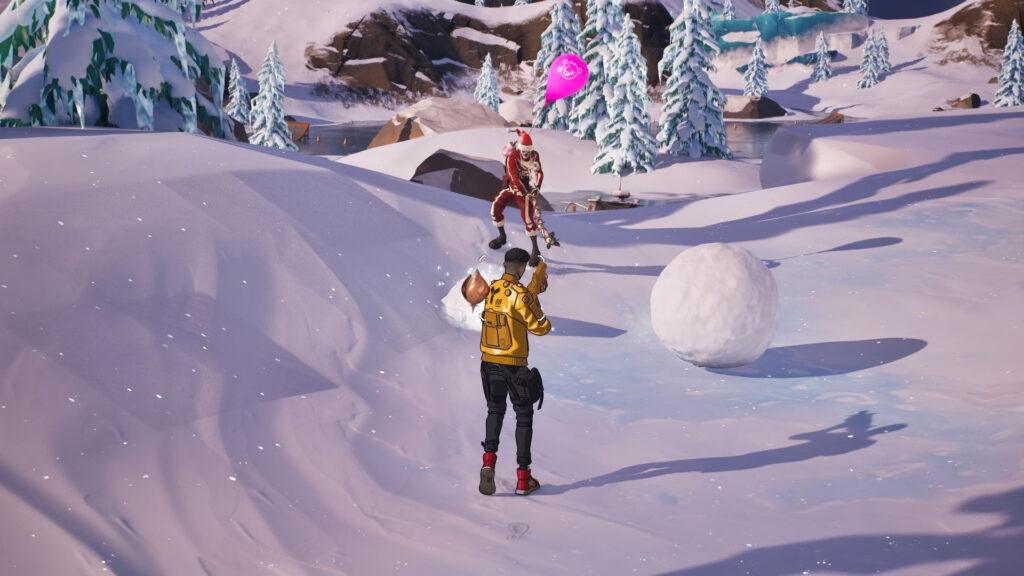 How To Pop Out Giant Snowball and Damage Players In Fortnite