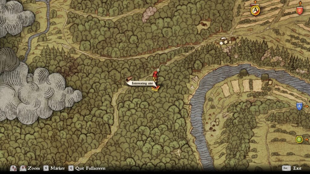 Ancient Map V of Kingdom Come: Deliverance: Treasure Location