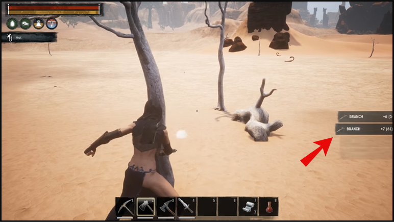 Utilize a Carpenter's Bench in Conan Exiles to get Bark