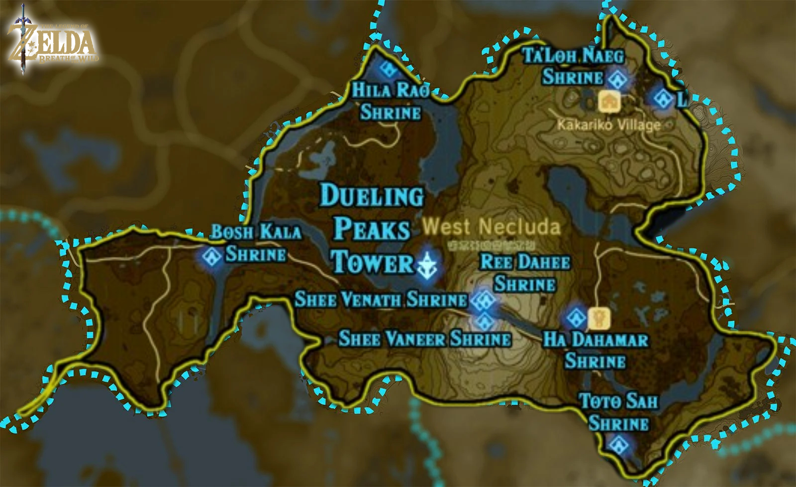You are currently viewing All Shrine Locations In Dueling Peaks In Zelda: Breath Of The Wild 