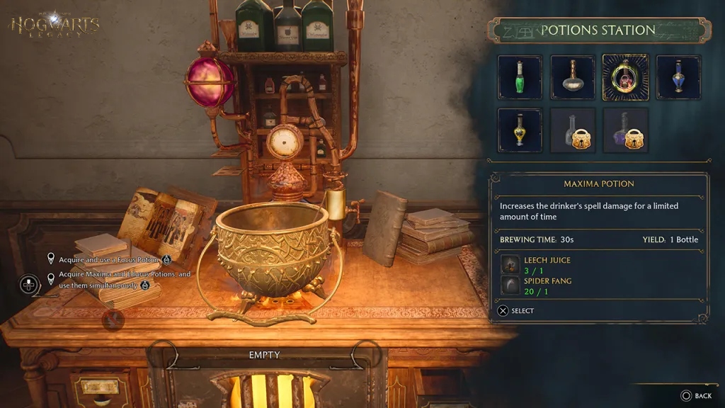 You are currently viewing How To Get The Recipe And Ingredients For Maxima Potion In Hogwarts Legacy