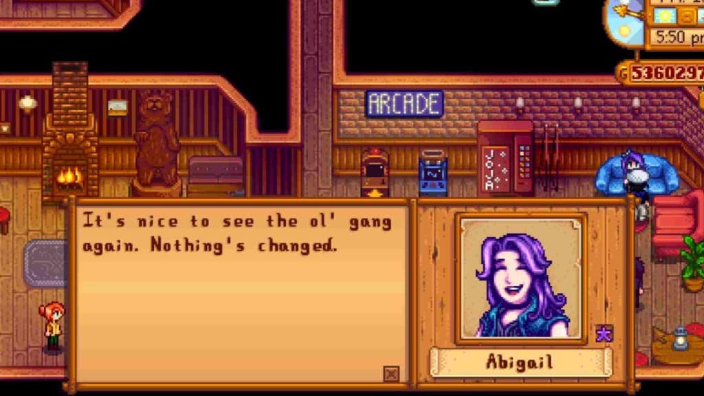 What are Stardew Valley Abigail’s heart events?