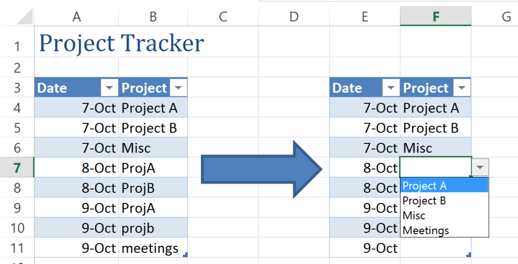 To add a drop-down list in Excel, follow these steps: