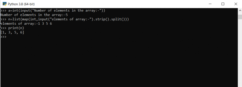 How To Get Array Input In Python