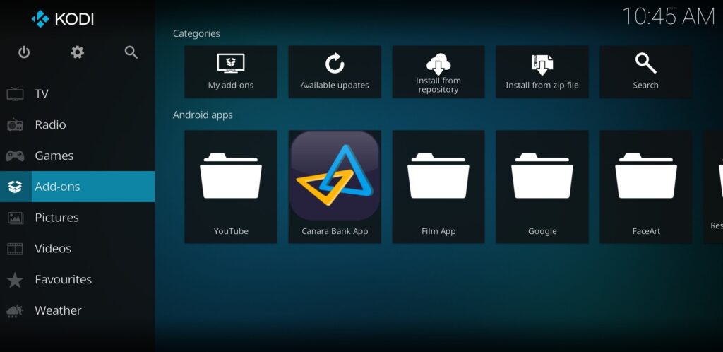 Kodi App In Android TV
