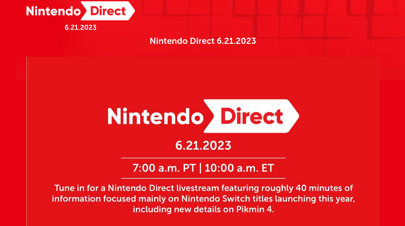 You are currently viewing Nintendo Direct June 2023 Date Time Leaks Romors
