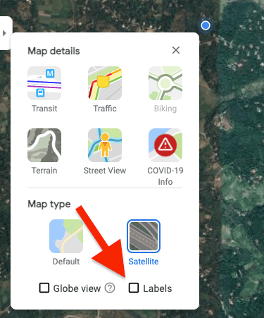How to Turn Off Labels in Google Maps Map View