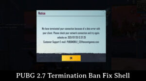 Read more about the article PUBG 2.7 Termination Ban Fix Shell