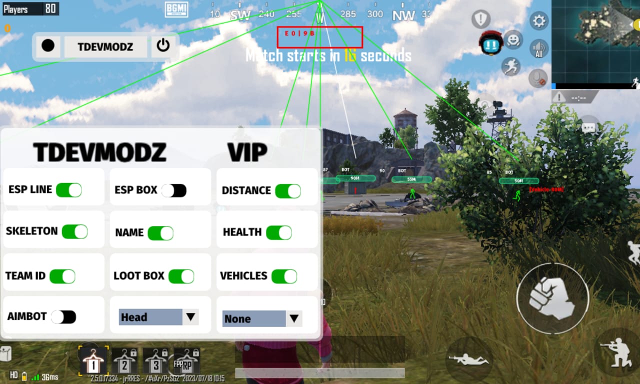 Read more about the article BGMI 2.5 TDEV Public Free ESP Aimbot Mod Apk Download