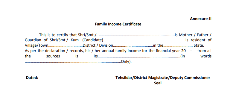 Karnataka Income Certificate