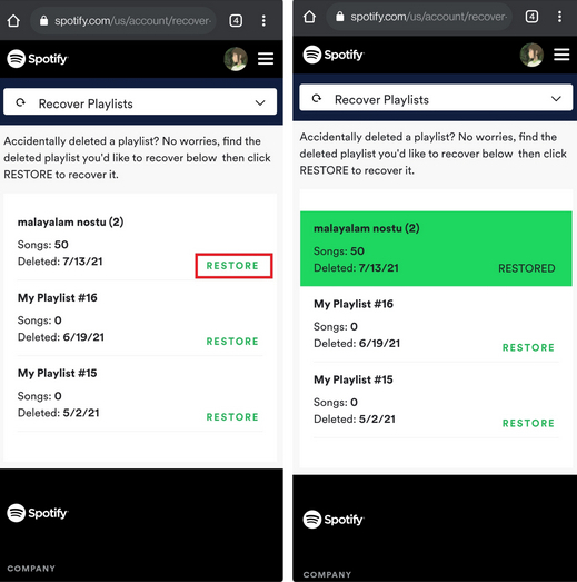 Getting Back Deleted Playlists on iOS or Android