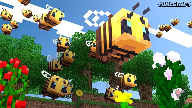 Read more about the article Minecraft How to Move Bees Into a Beehive