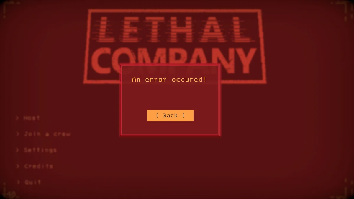Read more about the article An Error Occurred In Lethal Company How To Fix It