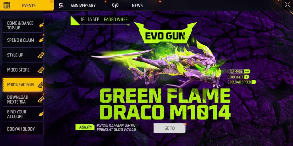 Free Fire Drago Flame Topup Event