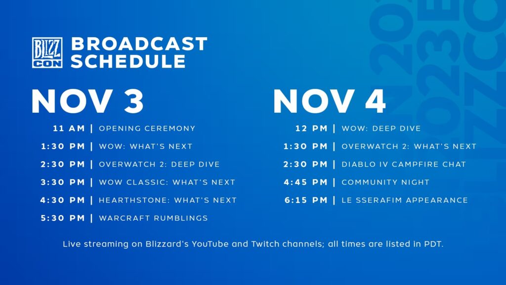 Blizzcon 2023 Schedule & Rumors