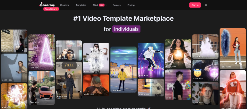 Zoomerang Video Editor interface
