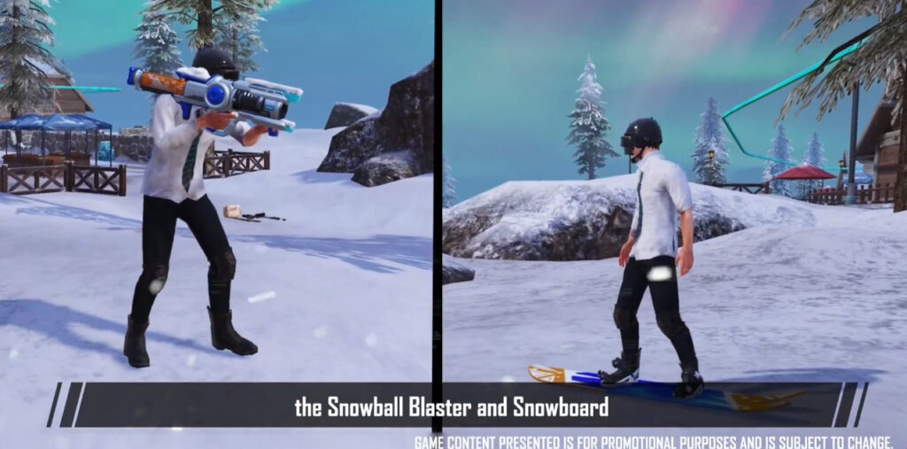 Snowball Blaster and Snowboard
